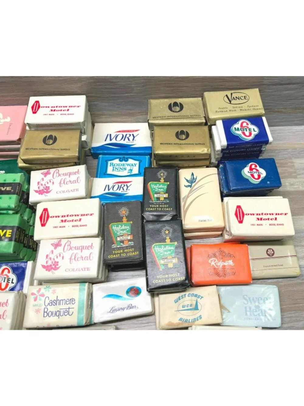 Lot 125+ Vintage Travel Soap Bars Hotel Motel Airline Guest Assorted Brands